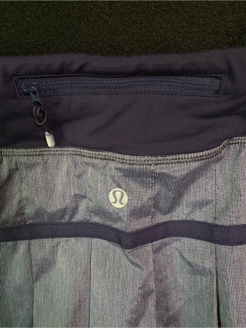 lululemon Pace Setter Two-Tone Dark Blue Athletic Shorts with Skirt Size 6 - Picture 3 of 7